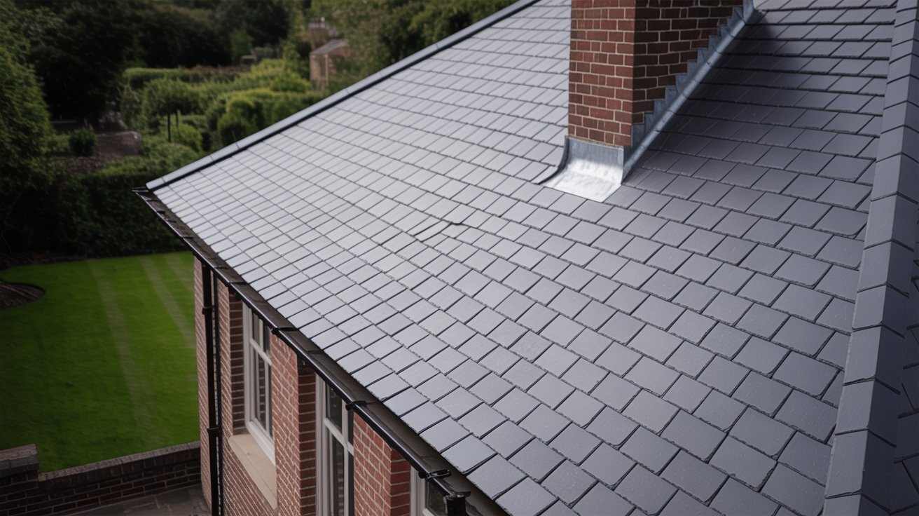 Completed new slate roof