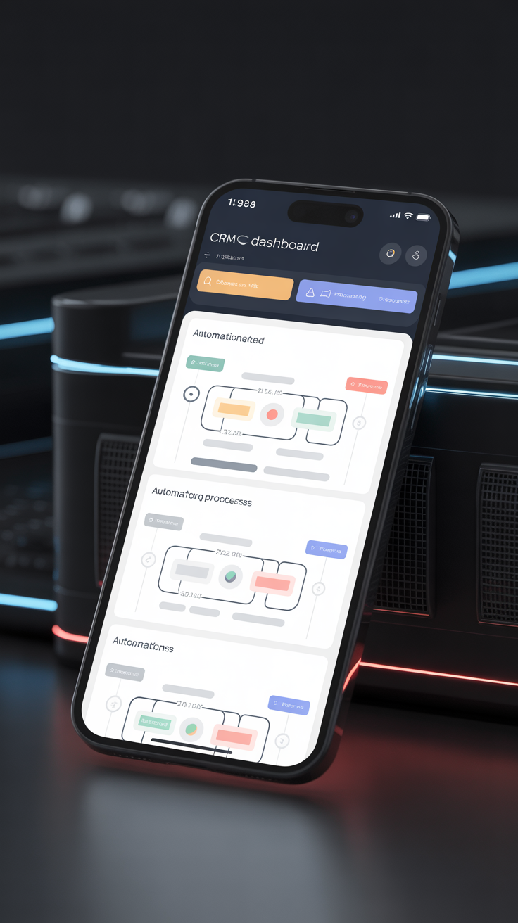 GoHighLevel CRM Dashboard sur mobile