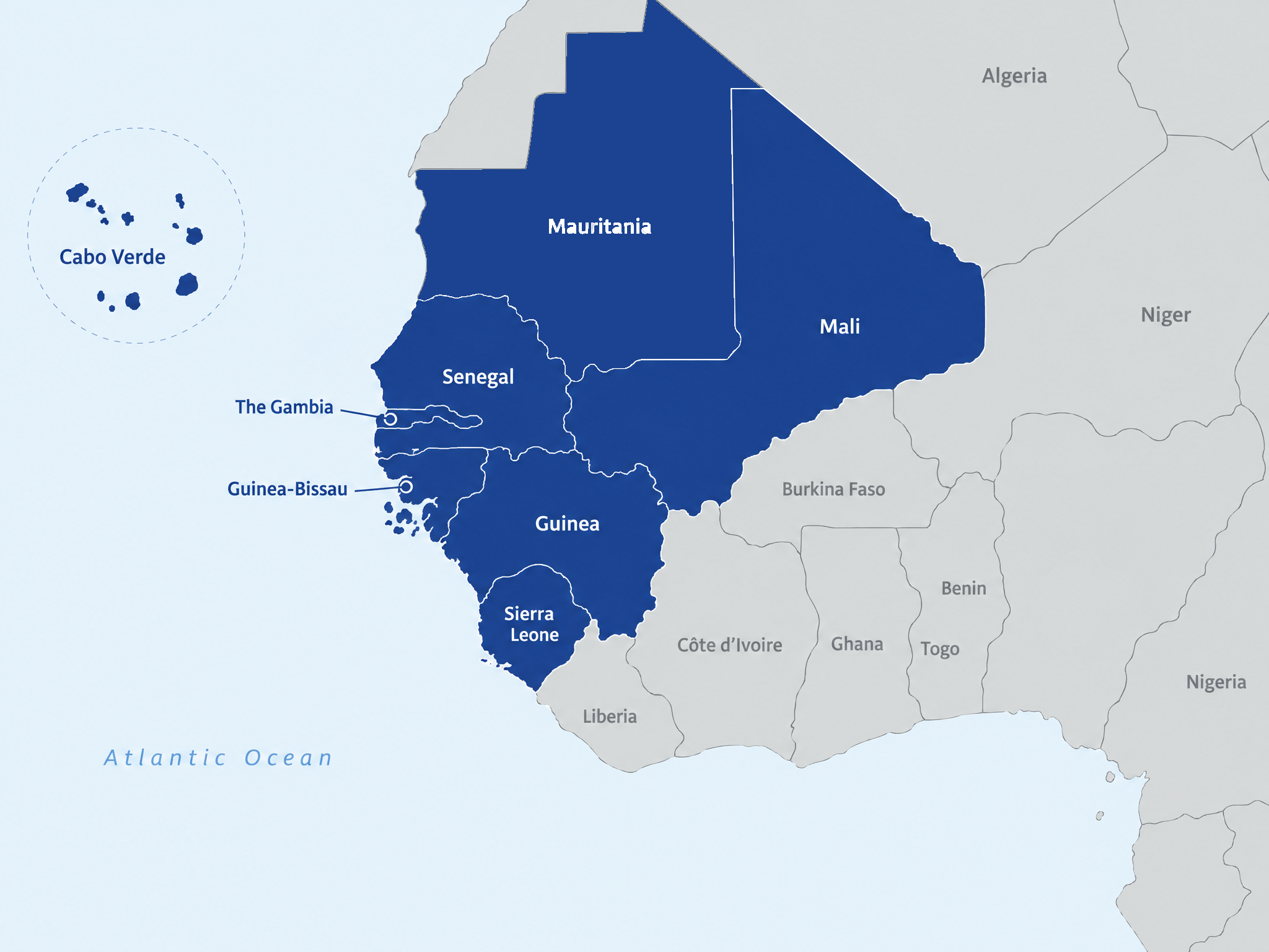 West Africa Export Map
