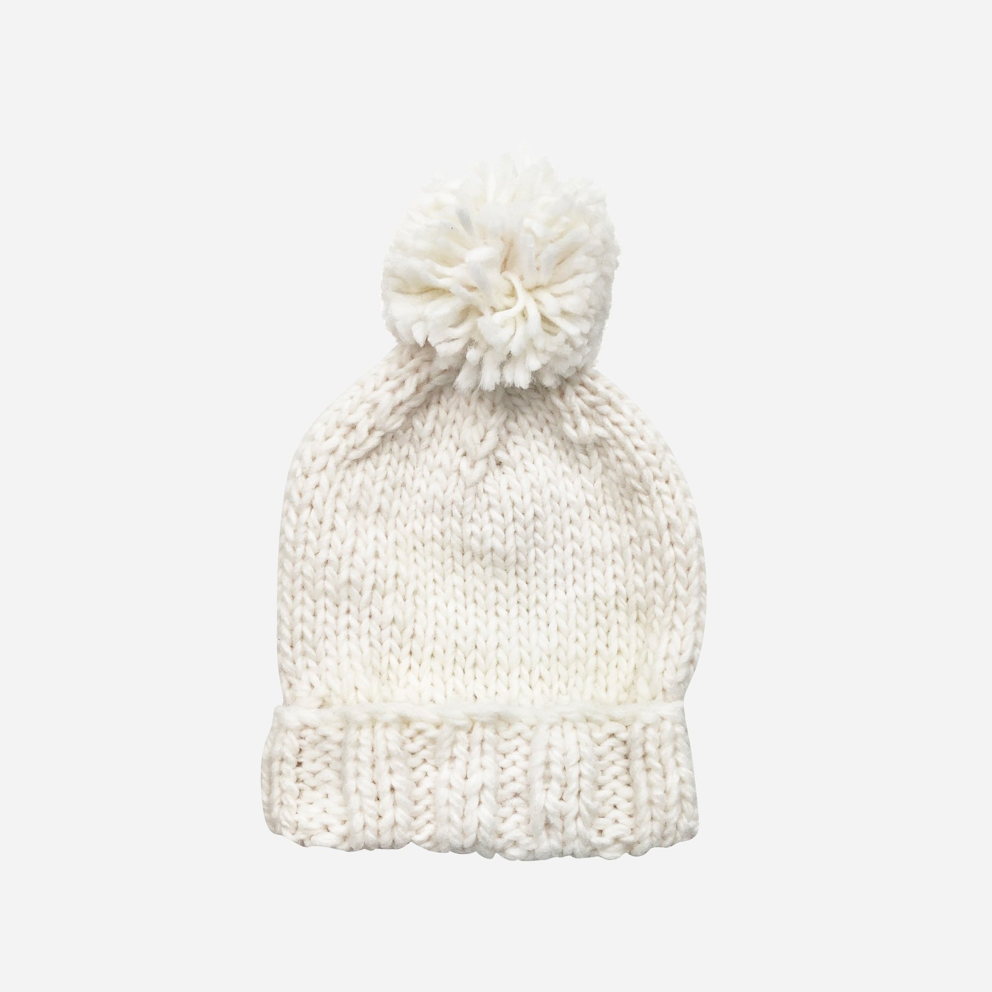Classic Cream Pom Pom Beanie