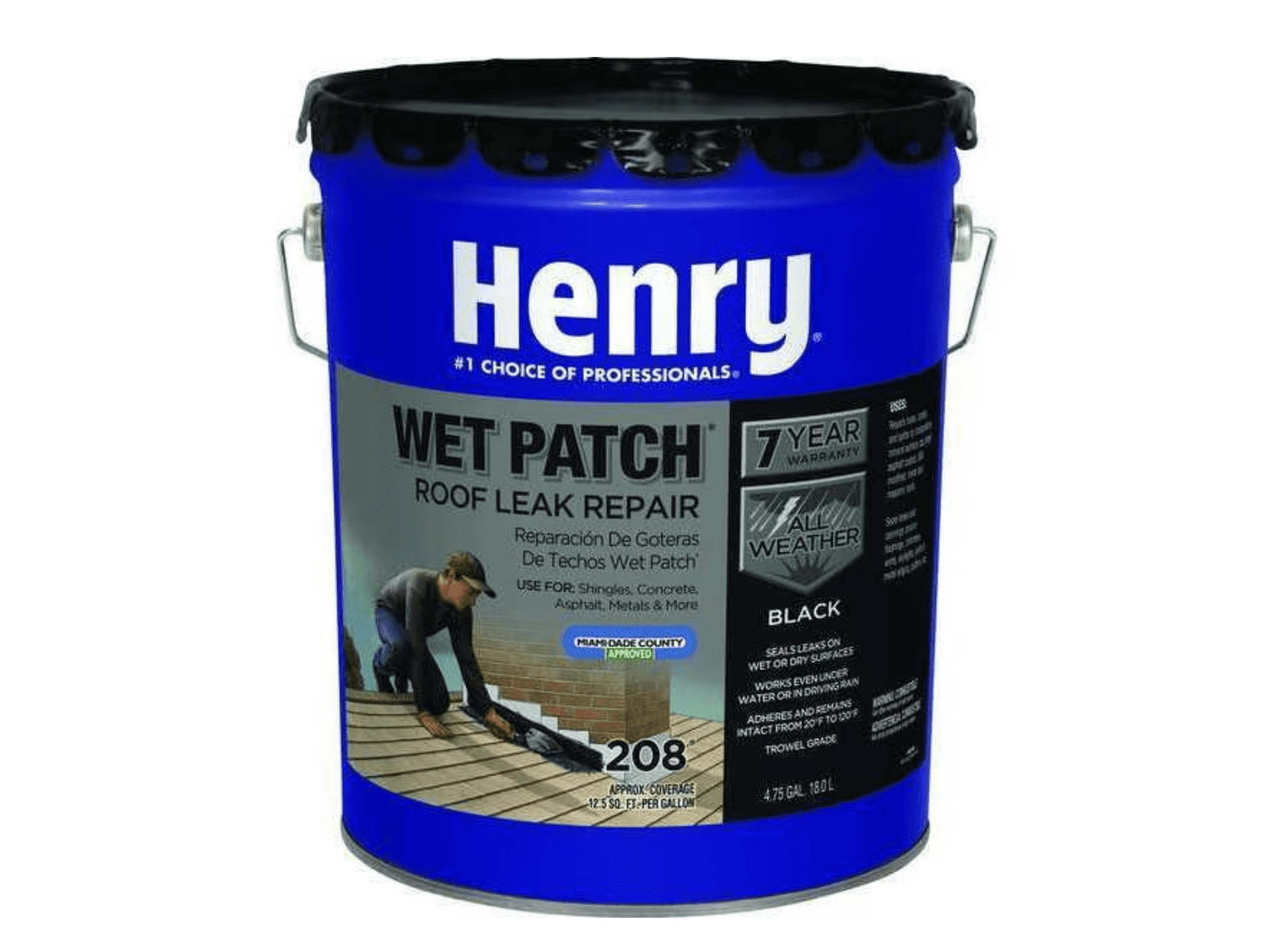 Henry 4.75 gal. Rubberized Wet Patch Roof Leak Repair