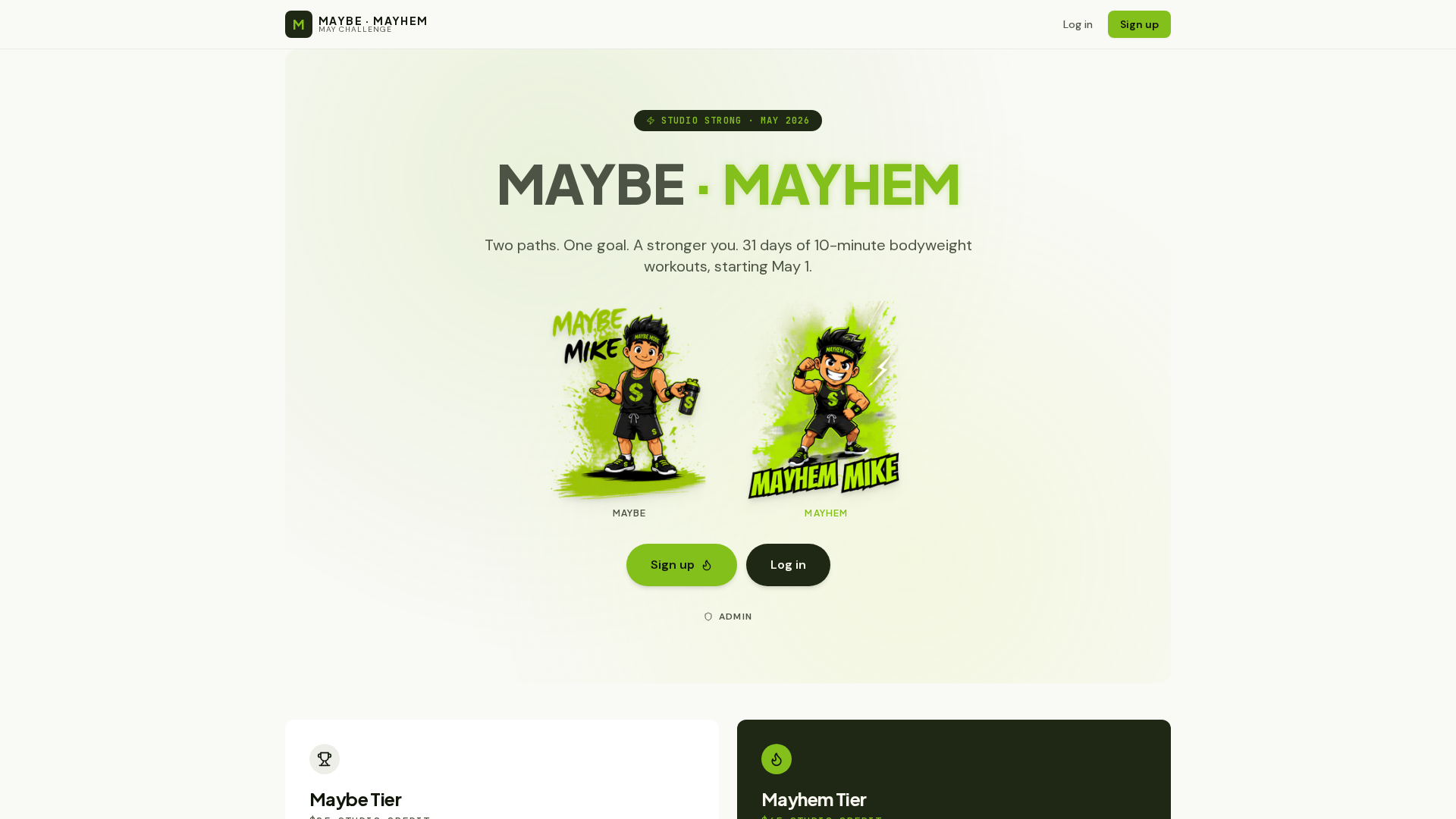 Maybe Mayhem challenge imagery