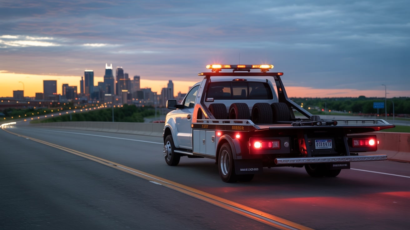 MSP Towing & Recovery tow truck providing roadside assistance in Minneapolis