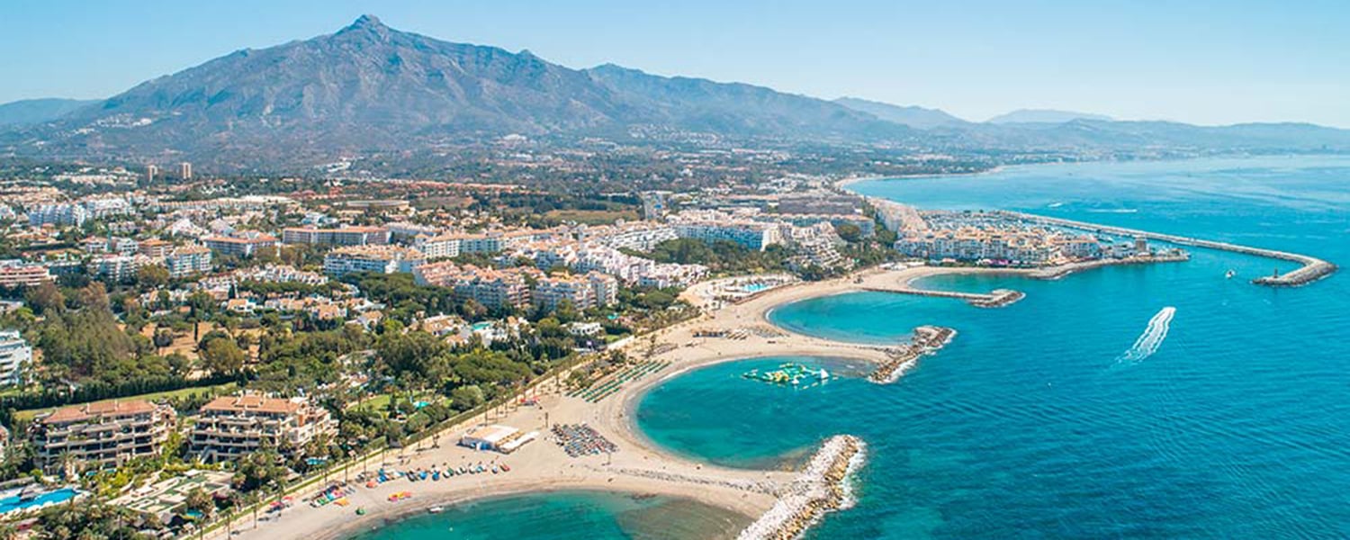 Aerial view of Marbella, Costa del Sol