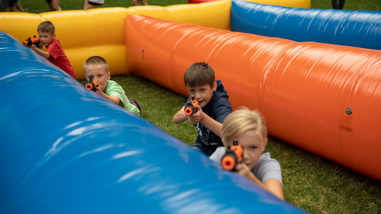 Nerf battle action background
