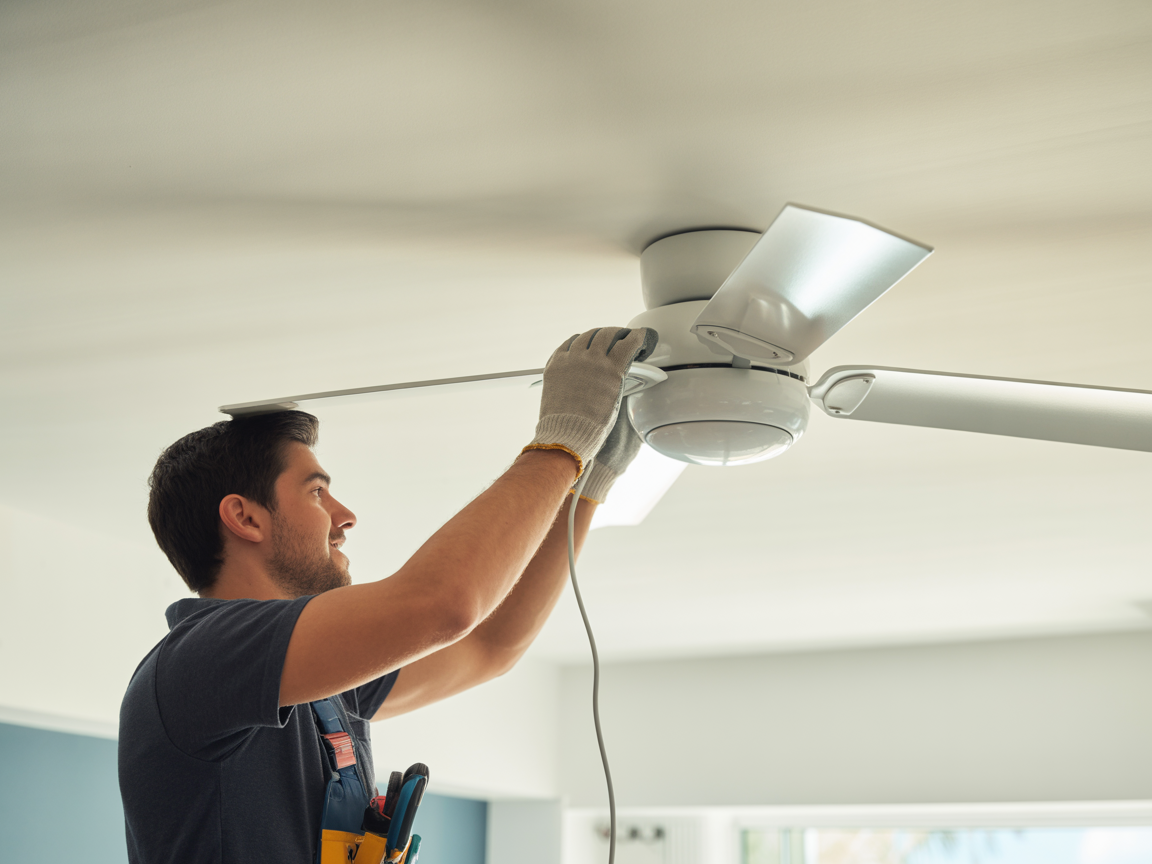 Ceiling fan professionally installed