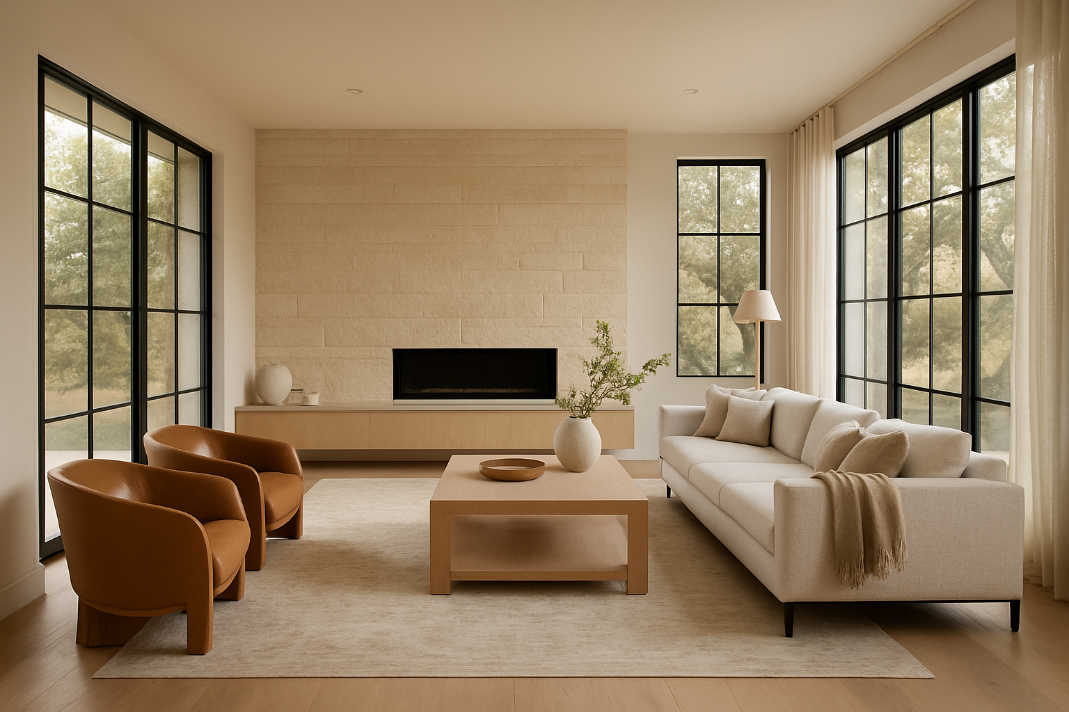 Contemporary Hill Country living room