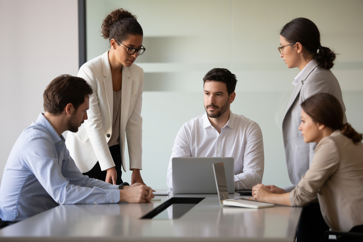 Professional business team collaboration