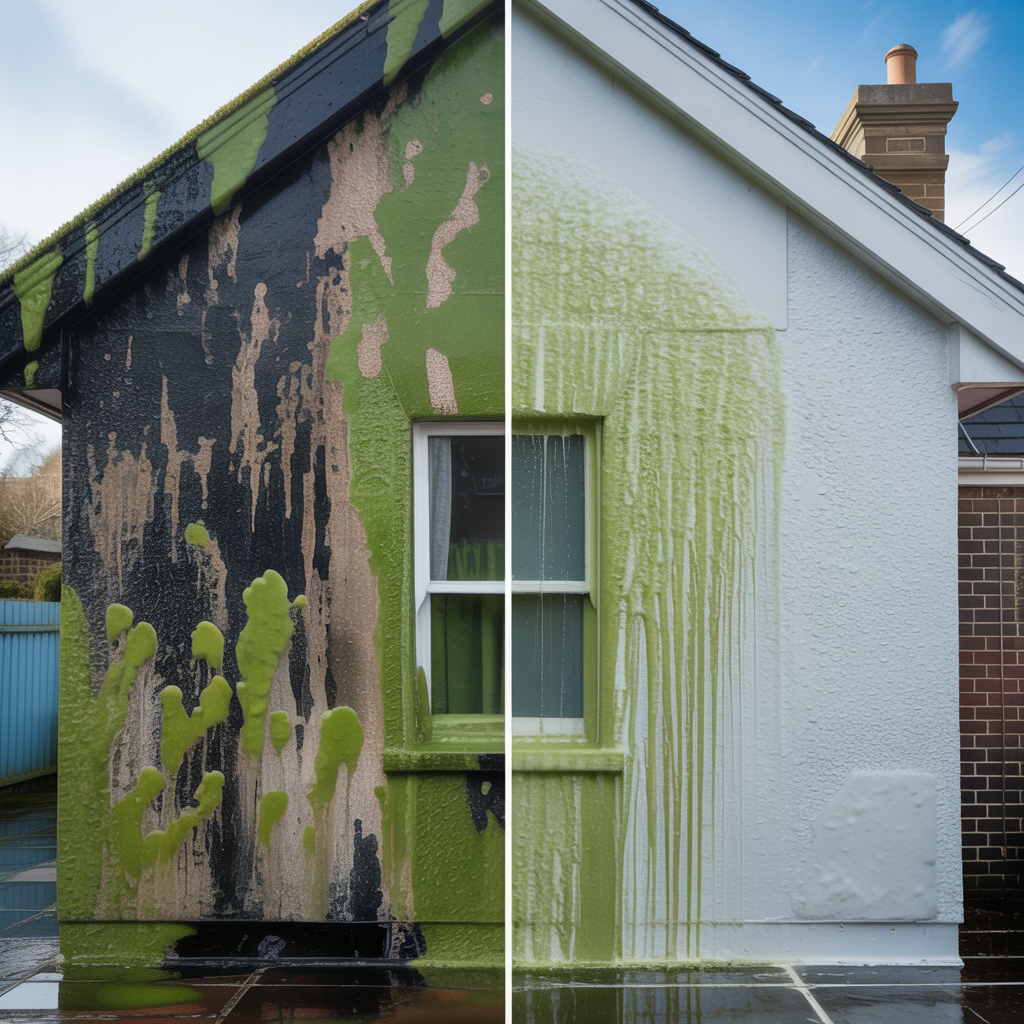 Soft Washing before and after