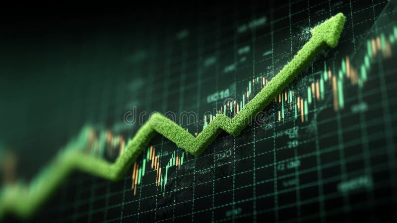 Gráfico de crescimento mostrando resultados positivos
