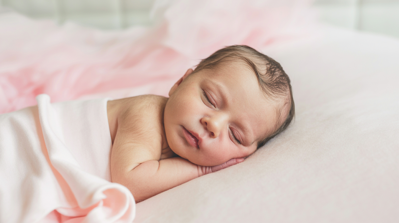 Peaceful sleeping baby girl