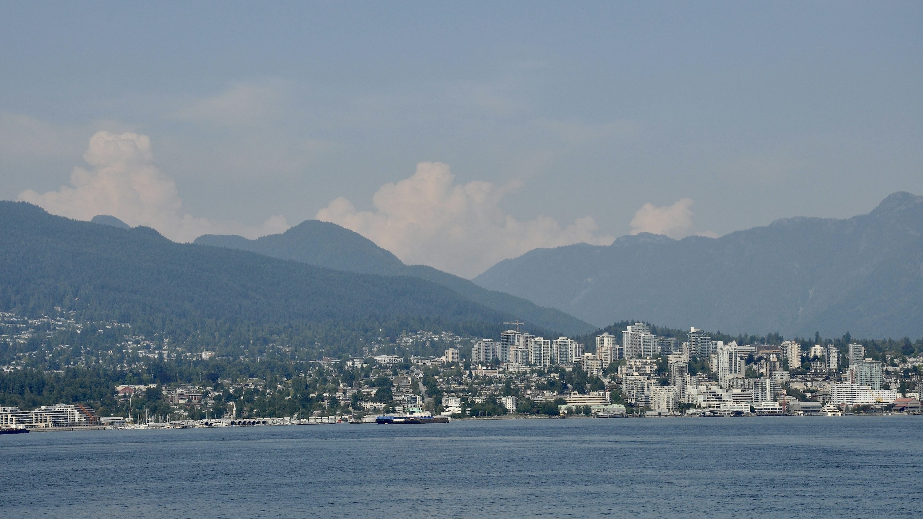 North Vancouver mountains view from Burrard Inlet