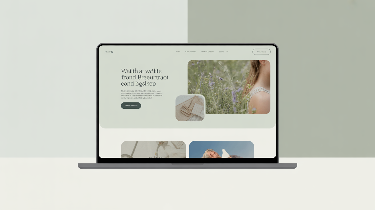 Wellness-Website VitalBalance mit ruhigem Pastelldesign