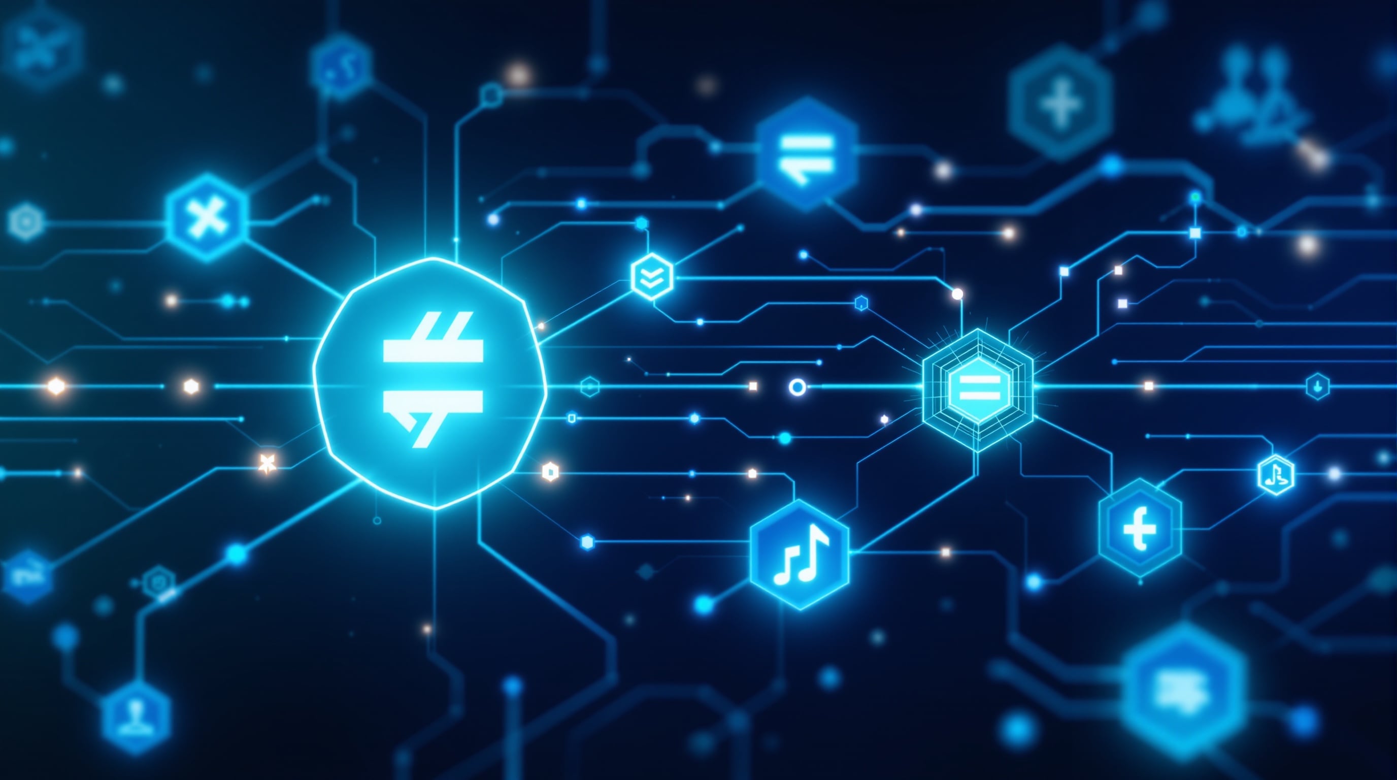 Abstract API connectivity with interconnected nodes and data flow