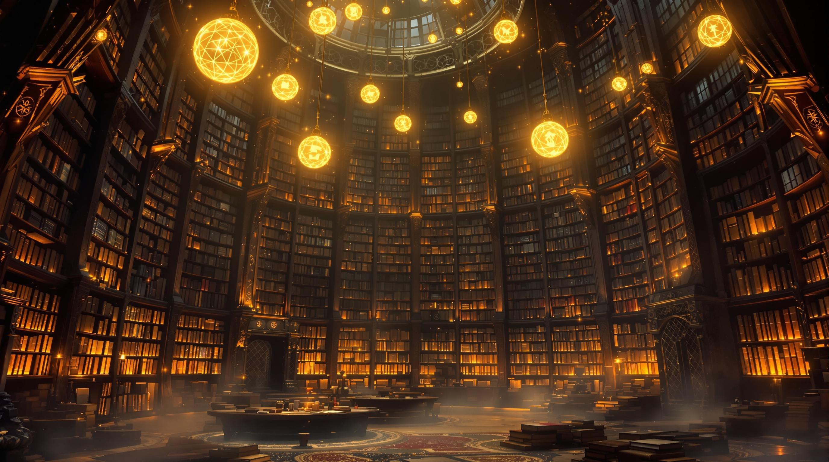 Ancient magical library