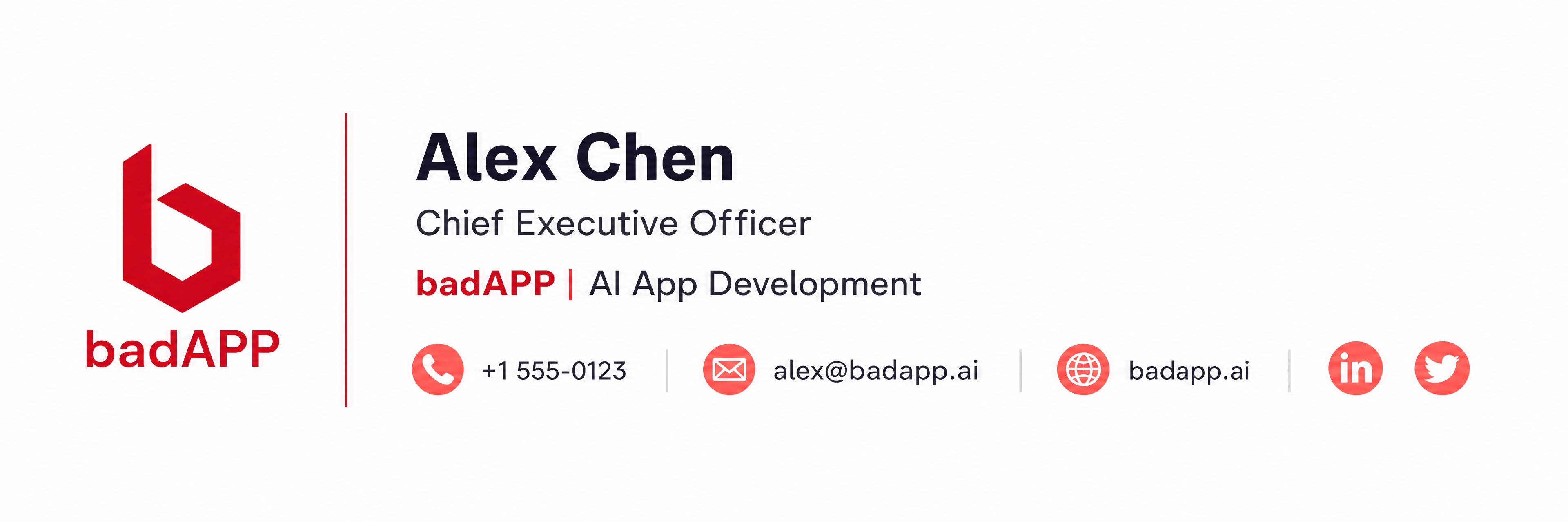 badAPP email signature design
