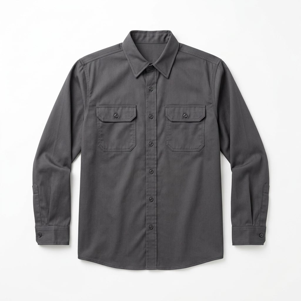 Red Kap Industrial Work Shirt in Charcoal