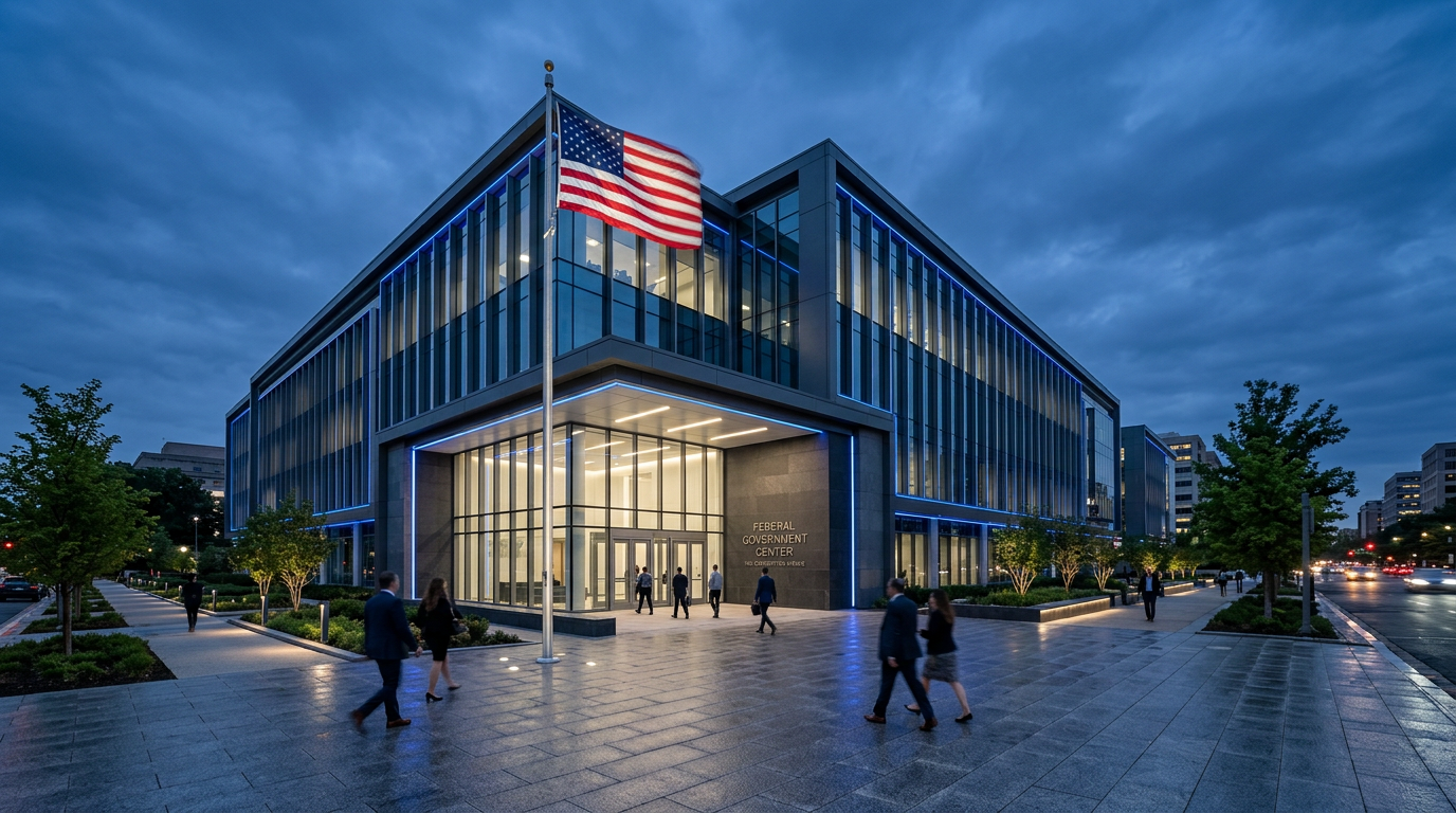 Modern government building exterior