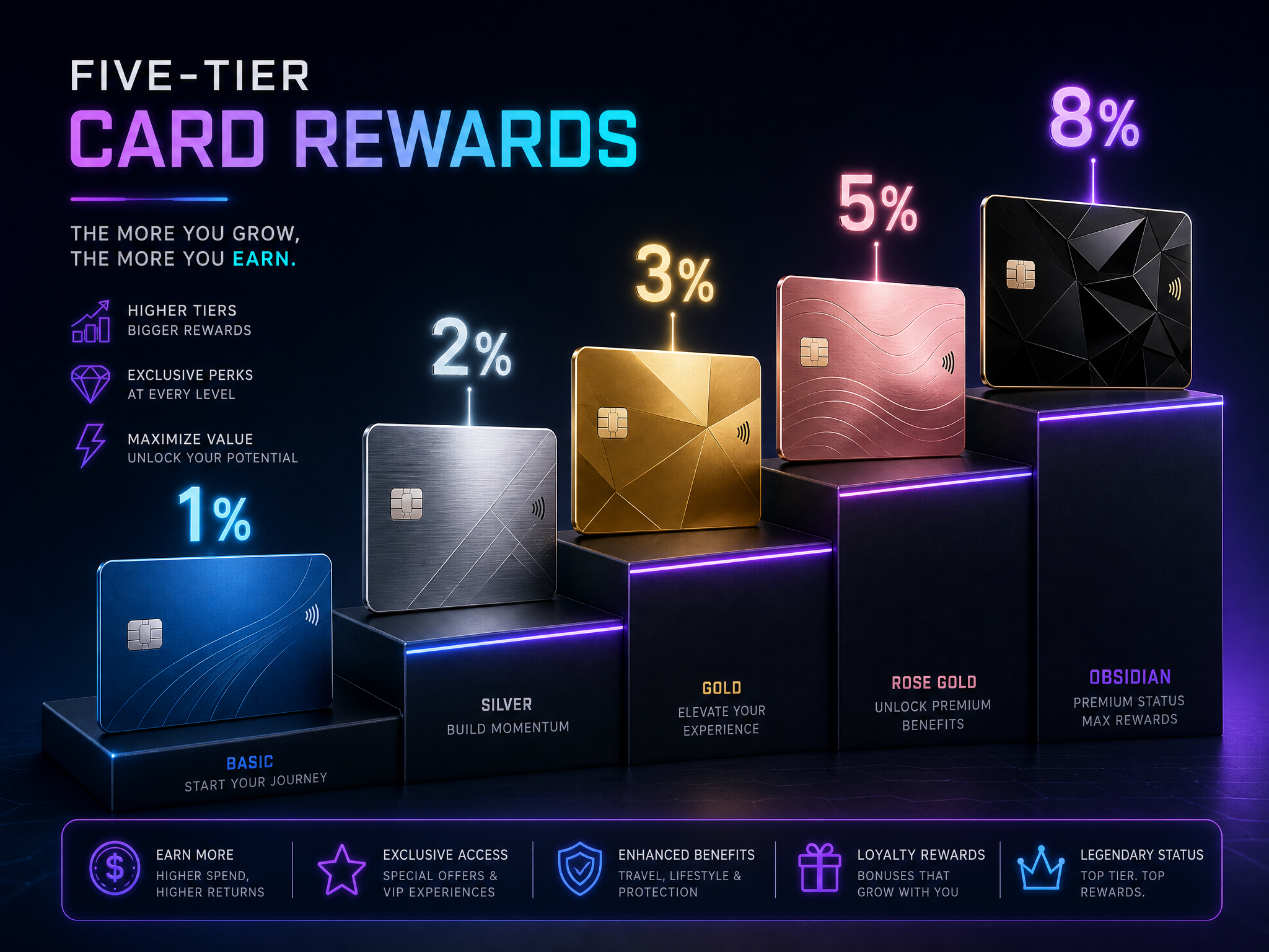 Crypto.com Visa card reward tiers showing CRO cashback percentages 2026