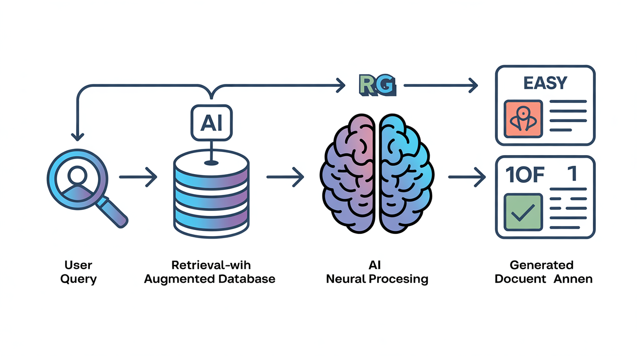 Retrieval-augmented generation search workflow diagram