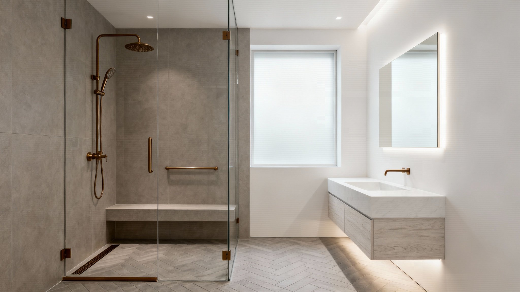 Spa-like bathroom renovation