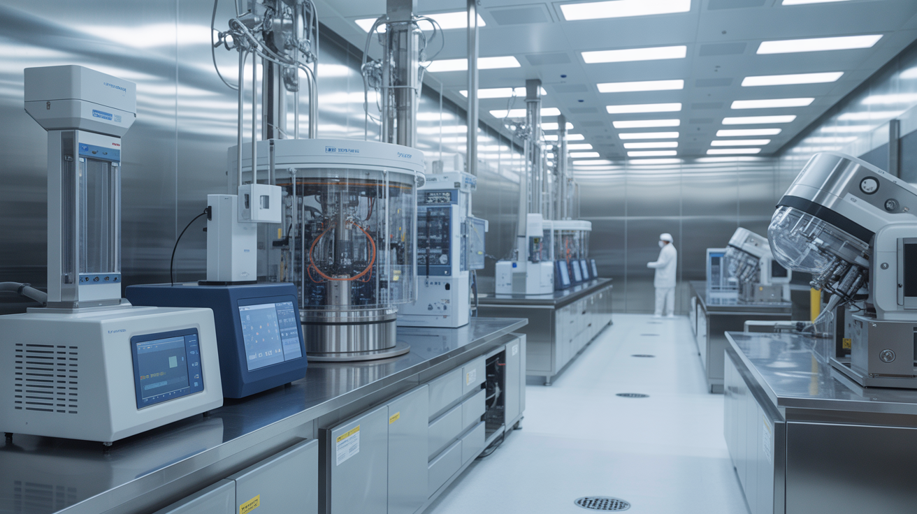 Cutting-edge medical devices in high-tech biotechnology laboratory showcasing regulatory services