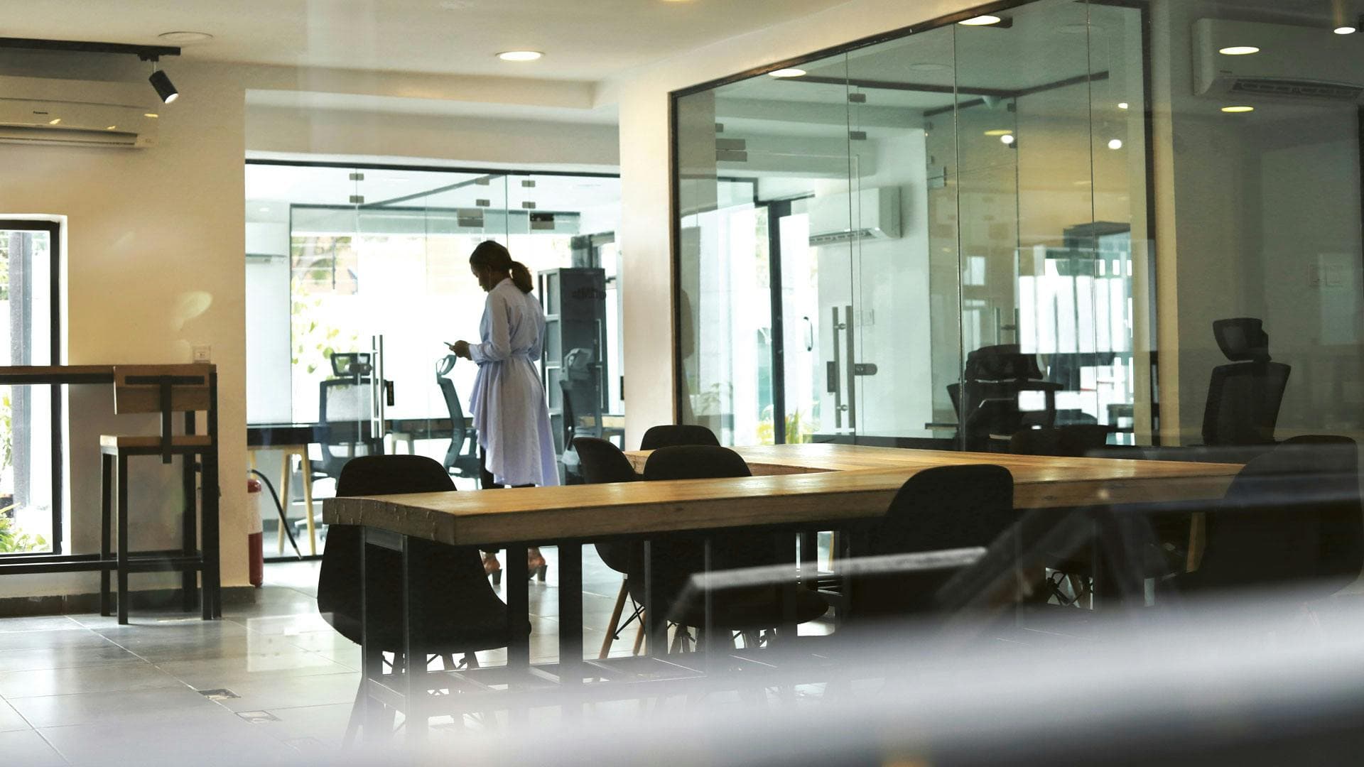 Modern tech startup workspace