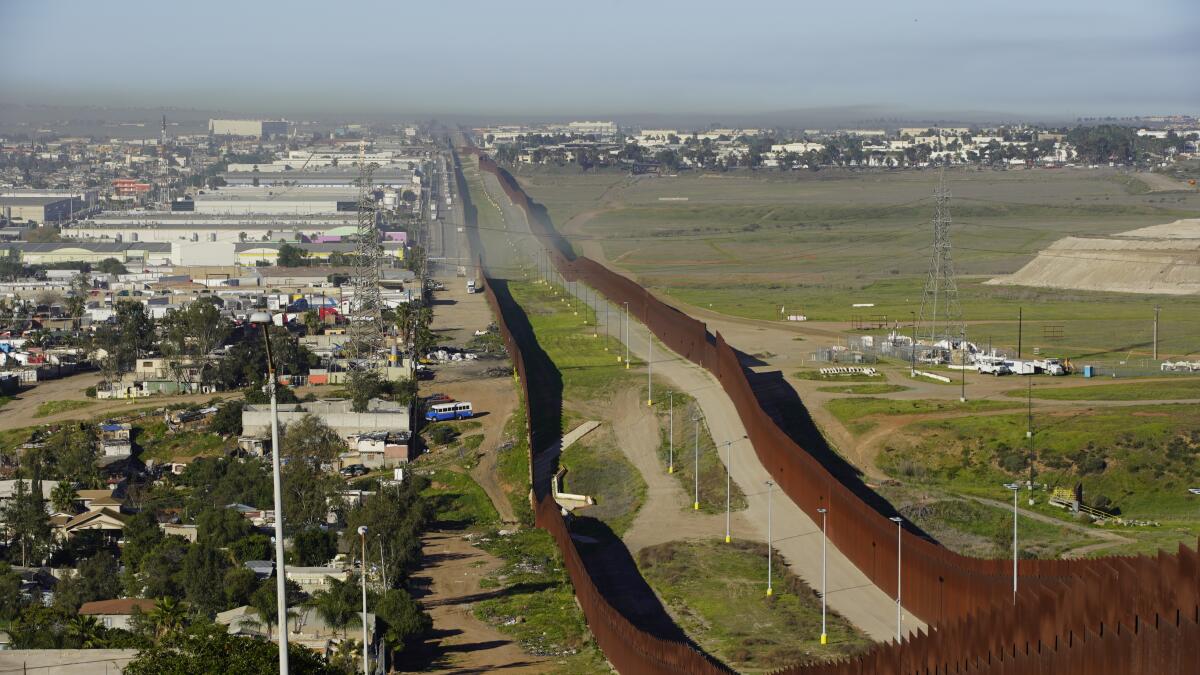 USA-Mexico border crossing at Otay Mesa