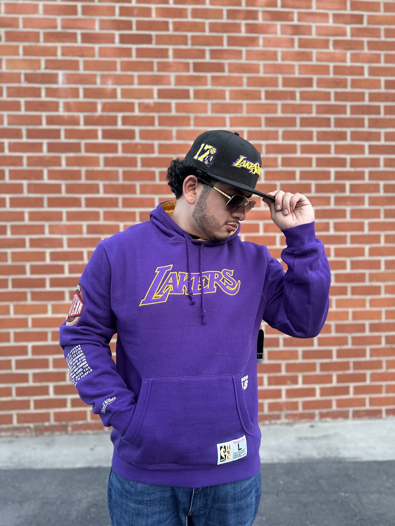LA Lakers Logo Hoodie Purple