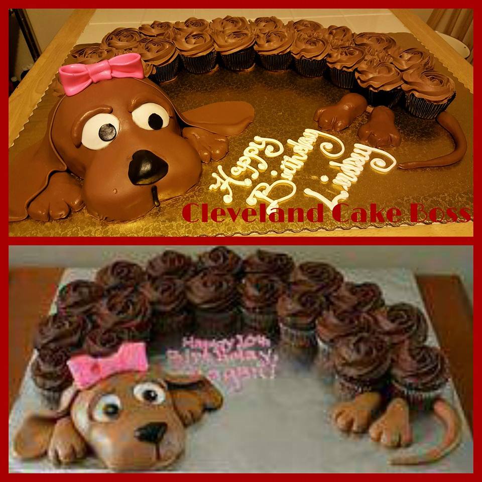 Dachshund Cupcake Cake