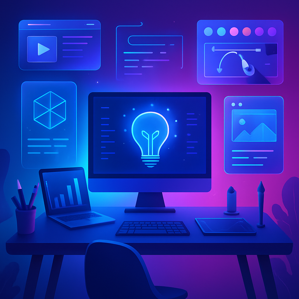 Professional workspace representing innovation in tech and design