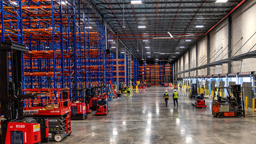 Retail distribution warehouse background