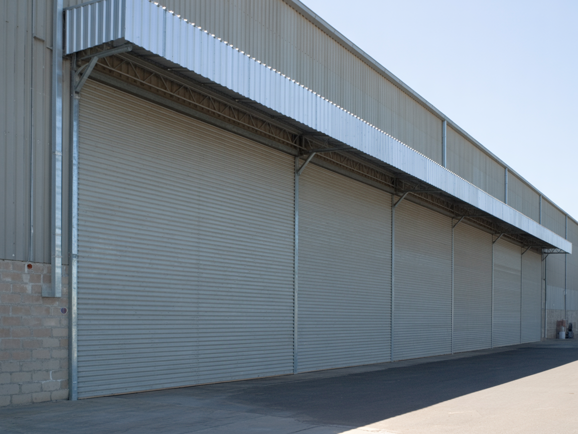 Industrial loading bay roller shutters