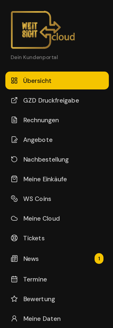 Bild 2: Im Menü findest du den Punkt «GZD Druckfreigabe».
