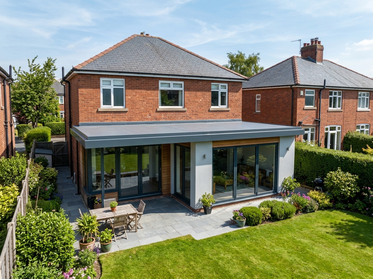 Finished Flat Roof Extension