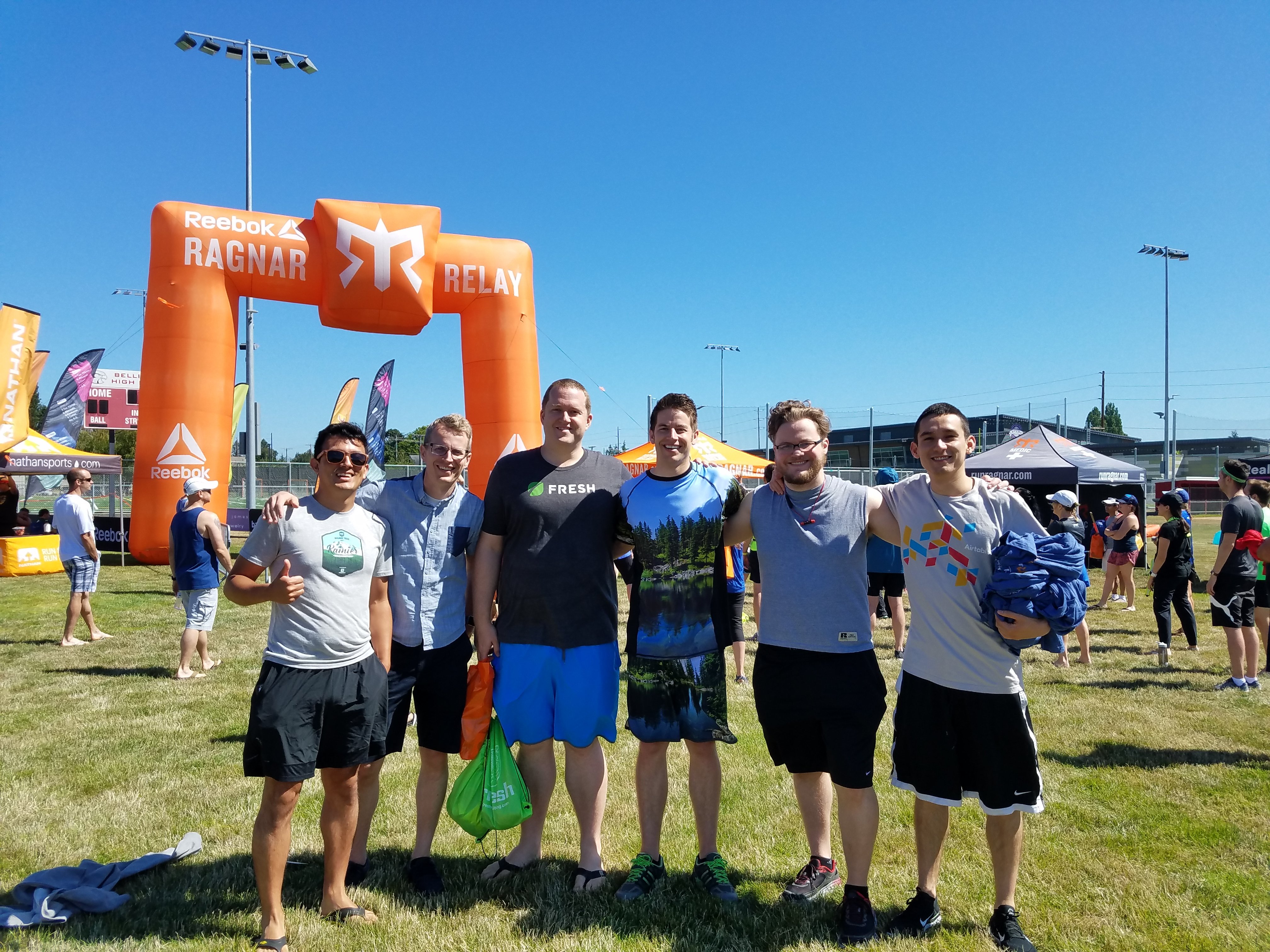 Xavi running the Ragnar Relay race with his dev team