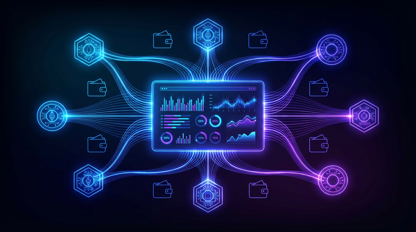 DeFi multi-chain crypto portfolio tracking concept