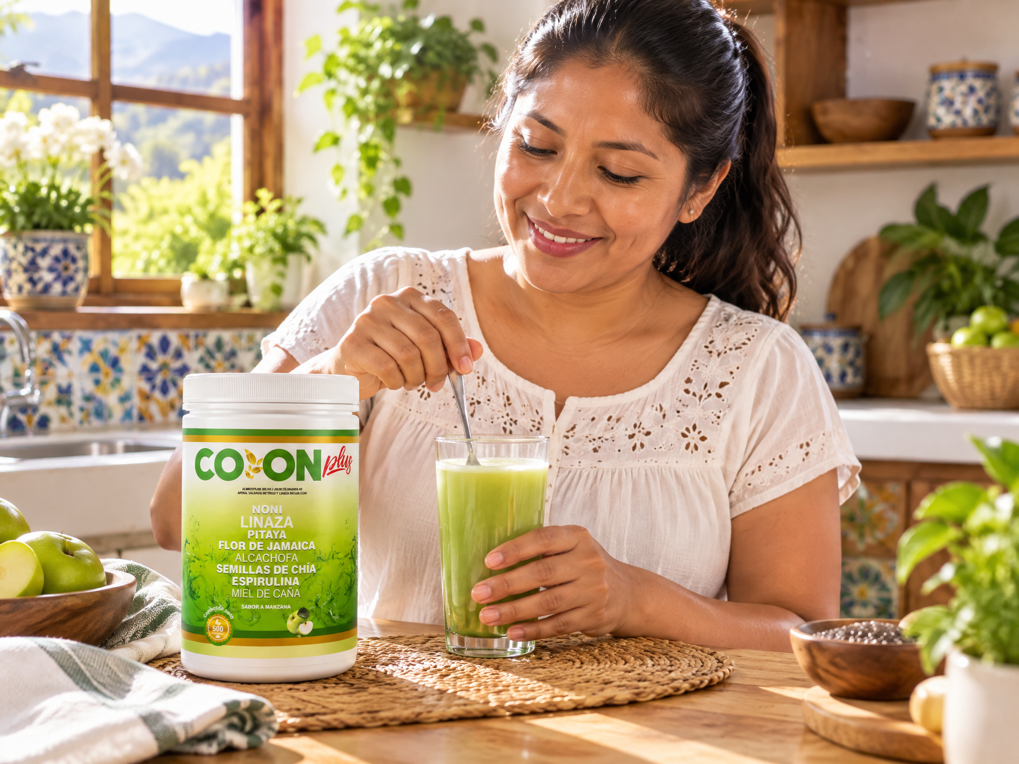 María preparando COLON Plus