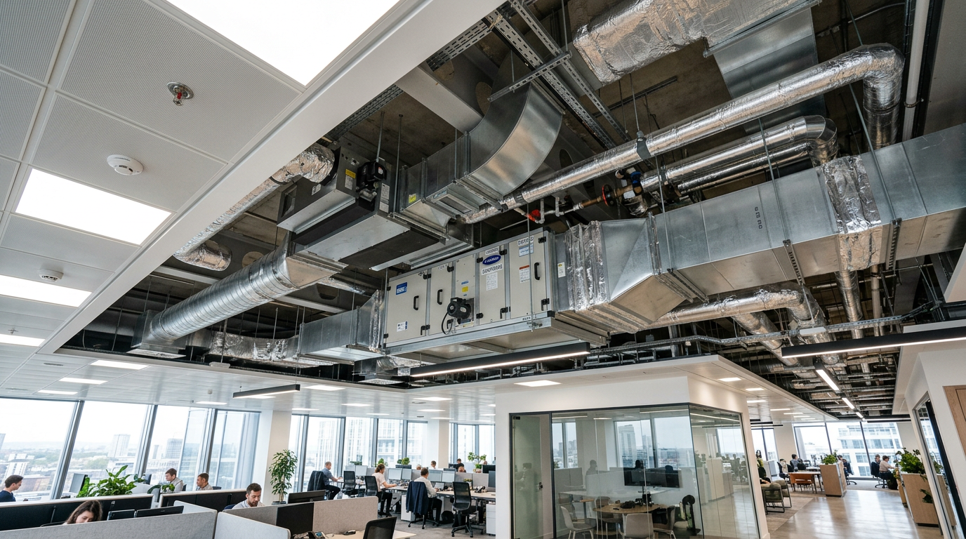 Commercial HVAC installation