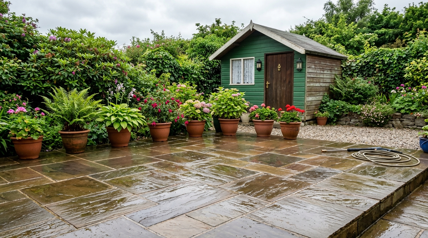 Patio Cleaning work by Irish Shine