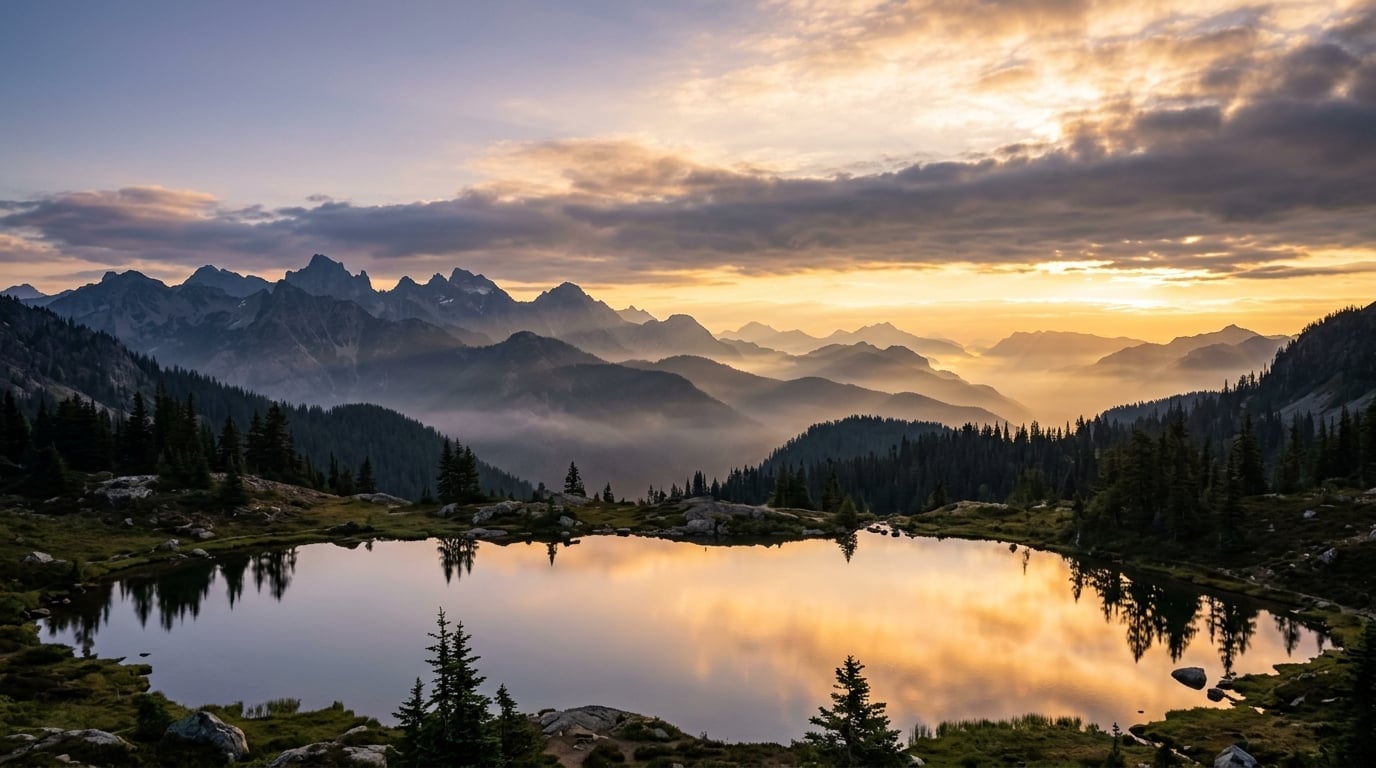 Peaceful sunrise over mountains representing prayer and hope