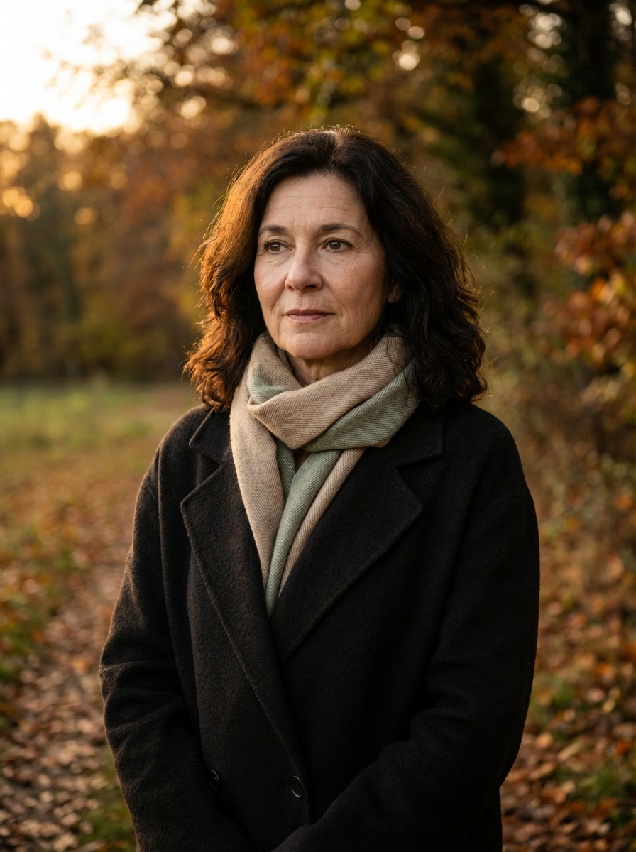 Katharina Schenk bei einem Spaziergang im Herbstlicht