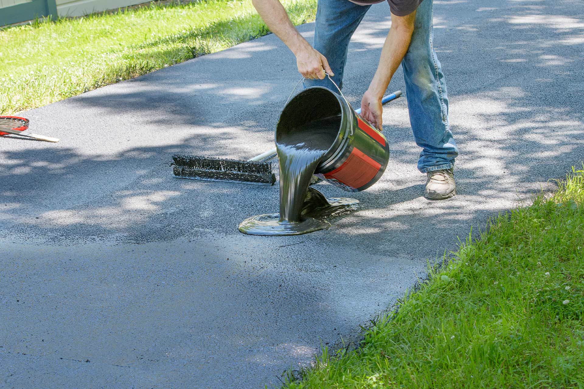 Driveway sealing professional results