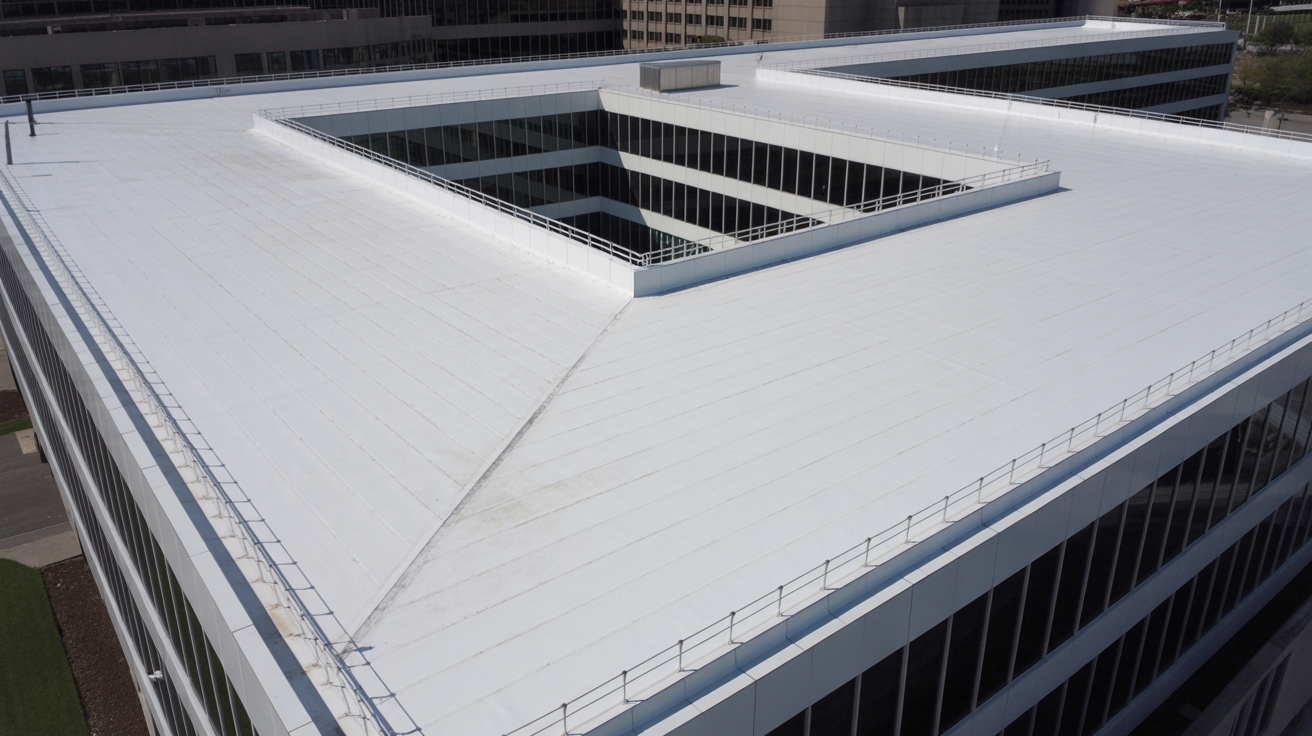 Commercial TPO Roofing installation in Houston