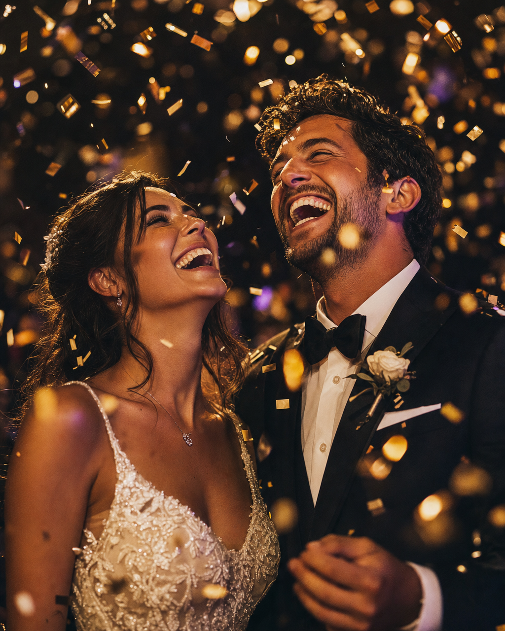 Confetti and celebration lighting at an Enphinity live event