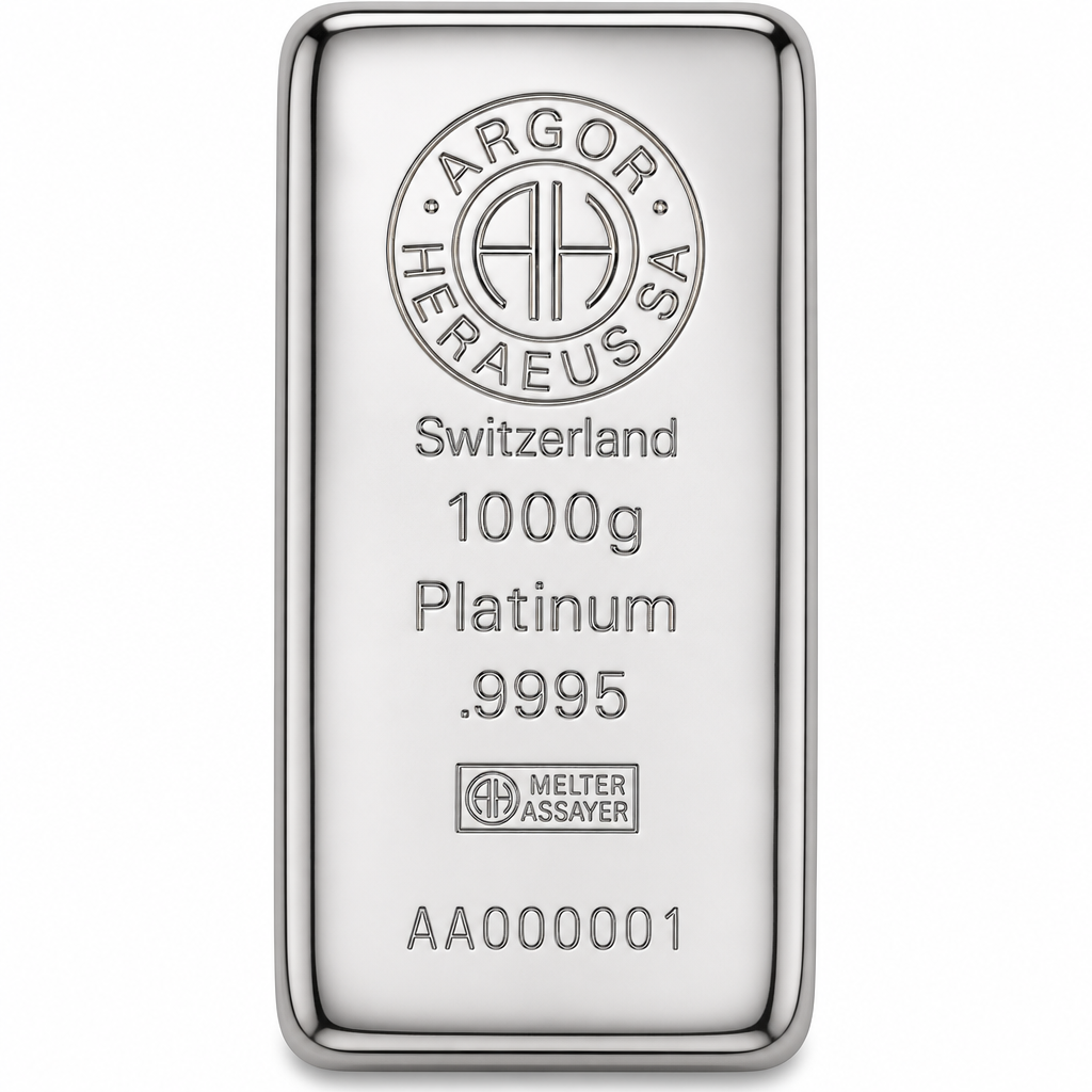 Argor-Heraeus 1 kg Platinum Bar