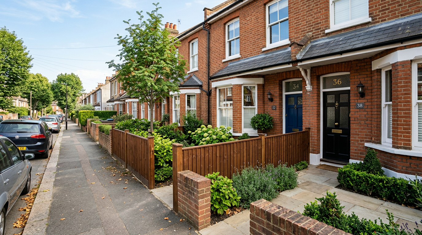 Timber fencing and planting
