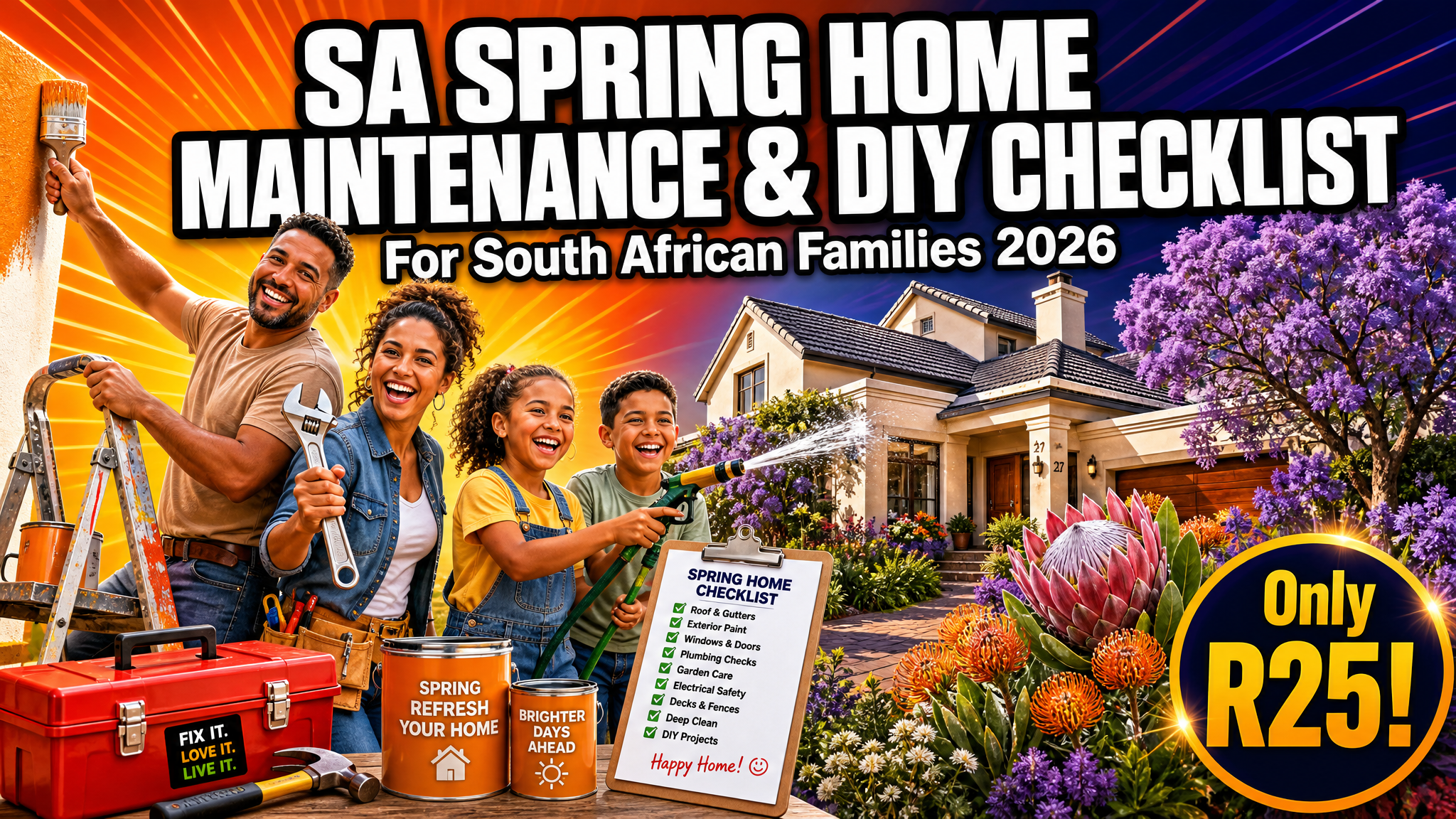 SA Spring Home Maintenance & DIY Checklist for South African Families 2026