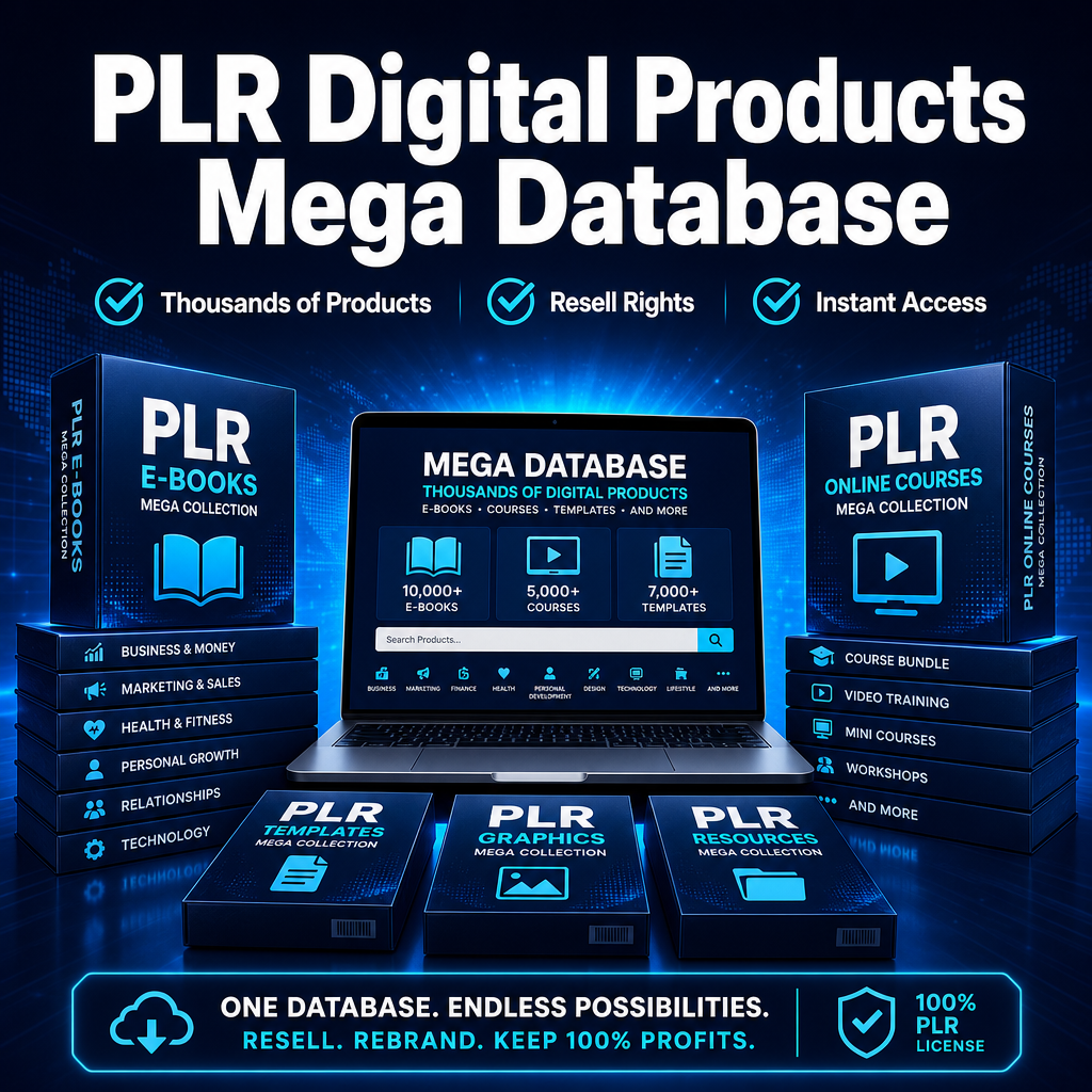 PLR Digital Products Mega Database
