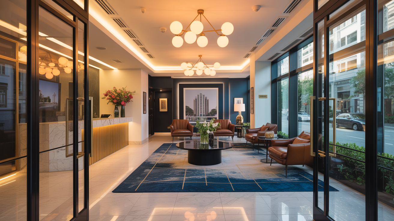 Welcoming office lobby